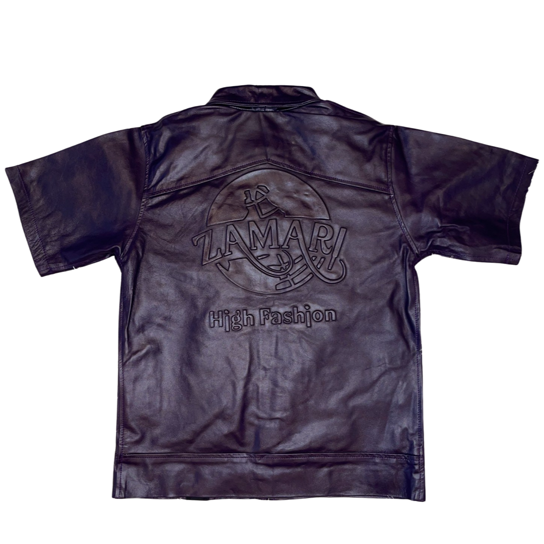 Leather Button Up
