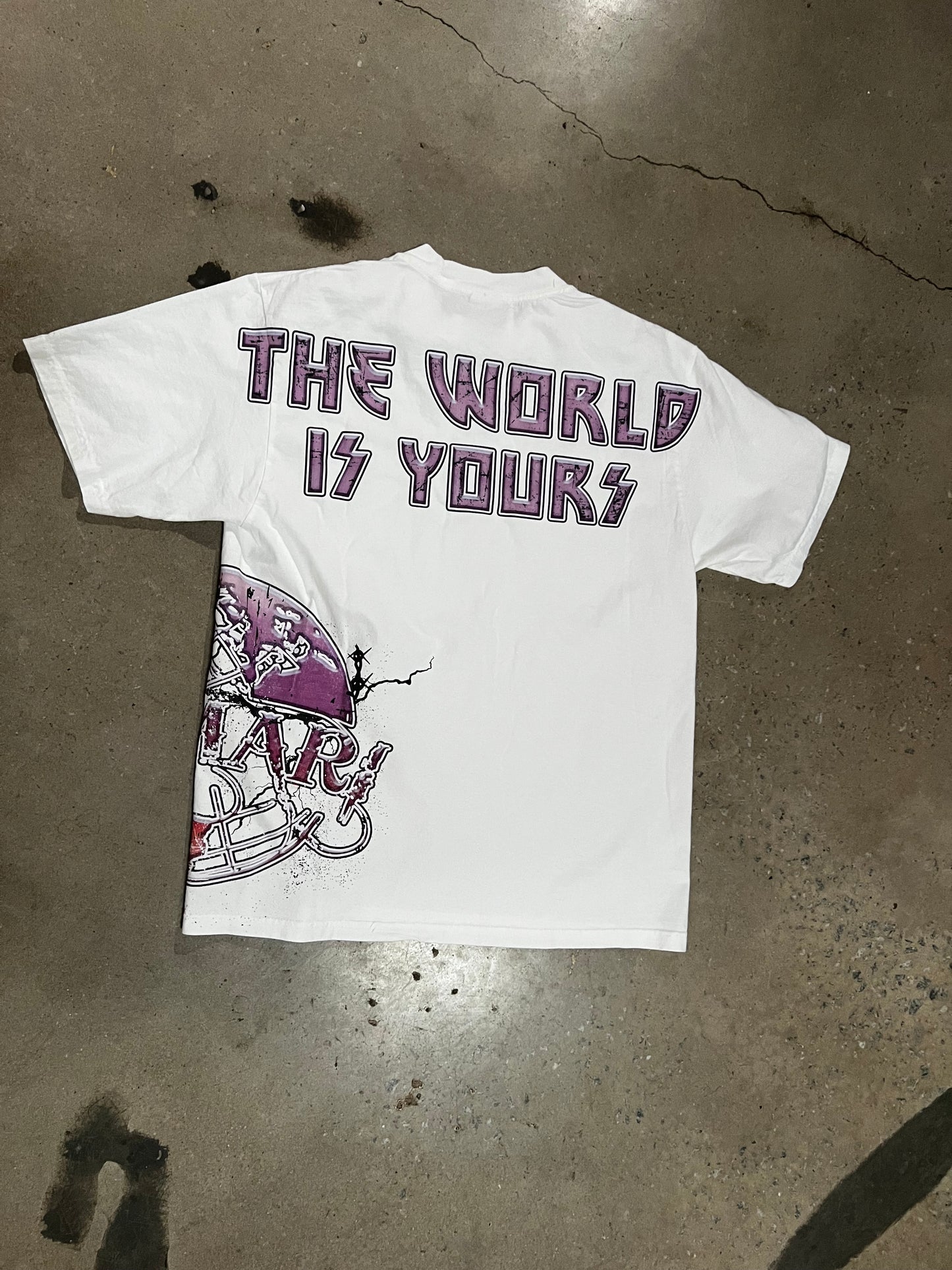 The World Is Yours Custom Rhinestone Tee