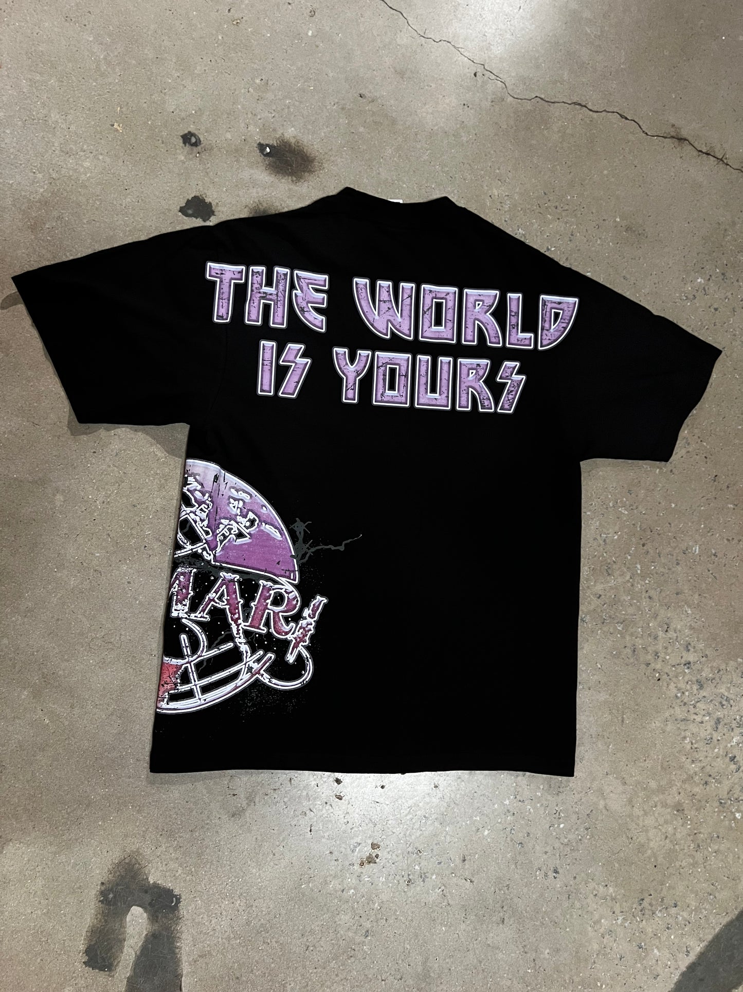 The World Is Yours Custom Rhinestone Tee
