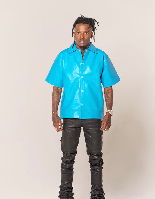 Leather Button up